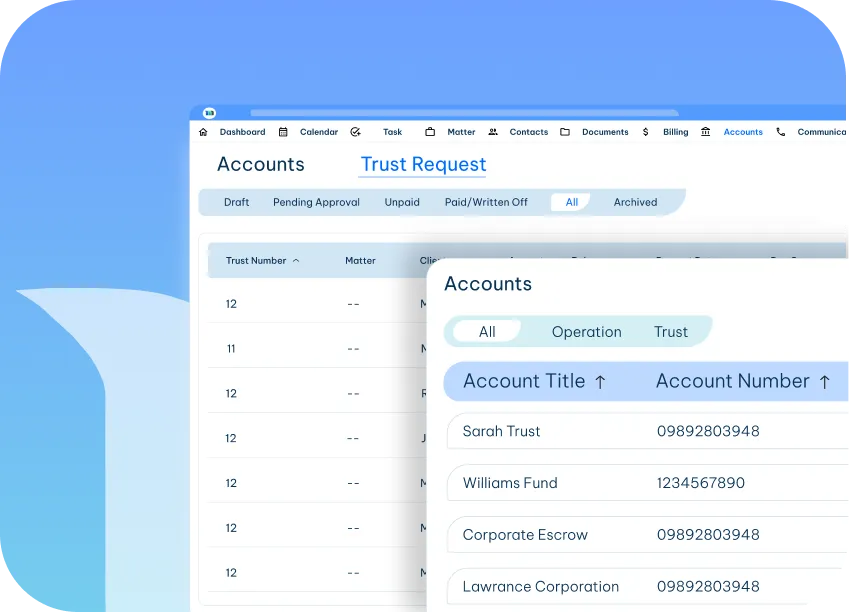 Legal Trust Accounting Dashboard